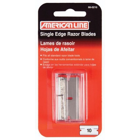 100 Single Edge Razor Blades – .009" Carbon Steel, American Line, For Craft & Utility